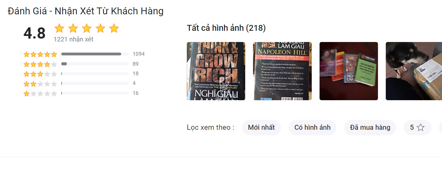 Đánh giá sách Nghĩ Giàu Làm Giàu từ bạn đọc - Khotrithuc.vn